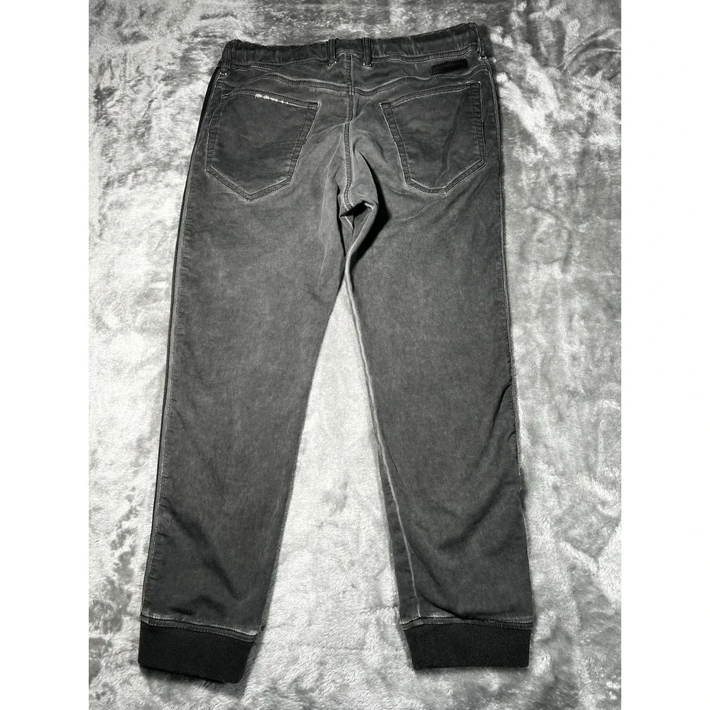 Diesel Pants Men Size 28 Narrot Denim Sweat Distressed Grey Jogger Made In Italy